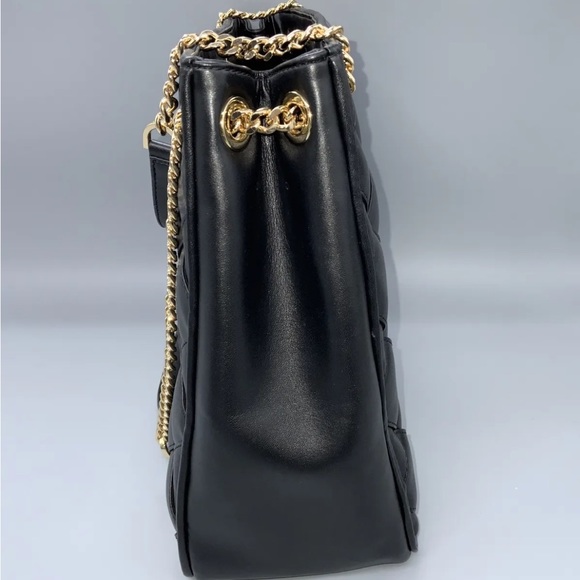 Michael Kors REGINA Quilted Large Shoulder/Tote Bag Black Like New - Picture 3 of 9